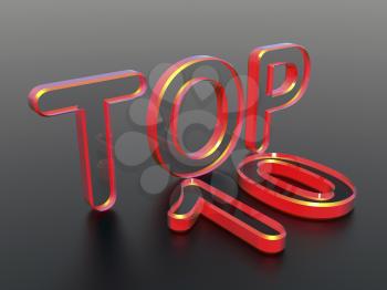 Royalty Free Clipart Image of a Sign Reading Top 10