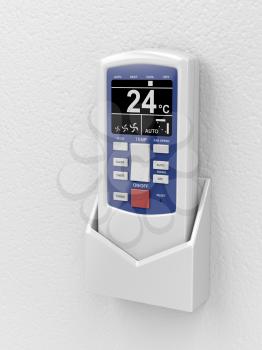 Air conditioner remote control, 3d rendered image