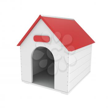 Doghouse isolated on white background
