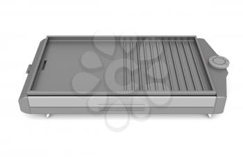 Electric barbecue on white background