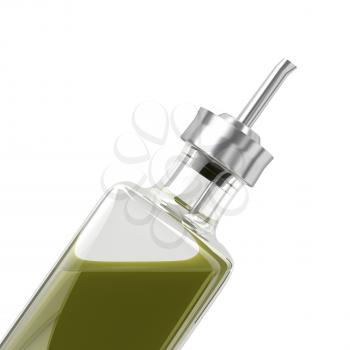 Close up of a olive oil bottle
