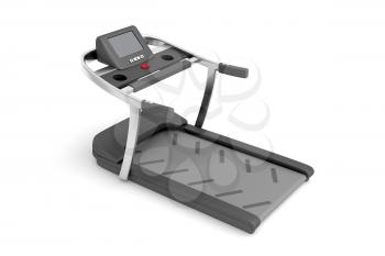 Treadmill machine on white background