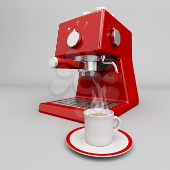 Royalty Free Clipart Image of an Espresso Machine
