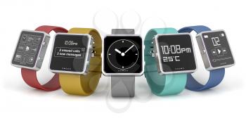 Royalty Free Clipart Image of a Smart Watches