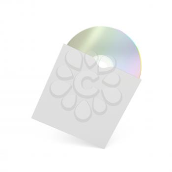 Royalty Free Clipart Image of a Disc in a Paper Cover