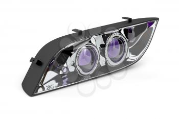 Royalty Free Clipart Image of a Car Headlight