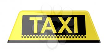 Royalty Free Clipart Image of a Taxi Sign