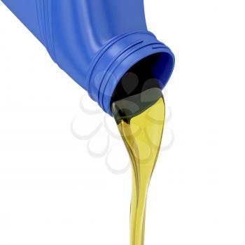 Royalty Free Clipart Image of a Motor Oil Being Poured