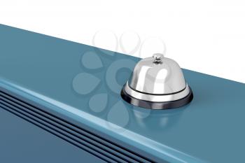 Royalty Free Clipart Image of a Silver Reception Bell