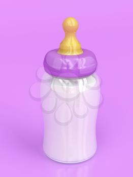 Royalty Free Clipart Image of a Baby Bottle