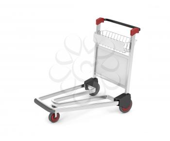 Royalty Free Clipart Image of an Airport Baggage Trolley