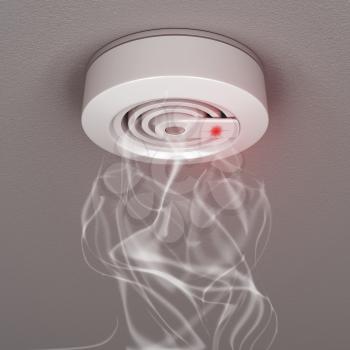 Royalty Free Clipart Image of a Smoke Detector