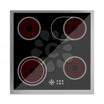 Royalty Free Clipart Image of a Ceramic Cooktop