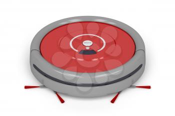 Royalty Free Clipart Image of a Robot Vacuum Cleaner