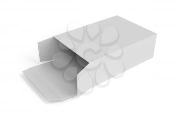 Small white cardboard box on white background