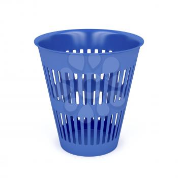 Trash can on white background