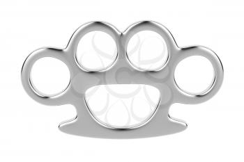 Brass knuckles isolated on white background 