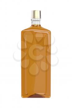 Brandy bottle isolated on white background
