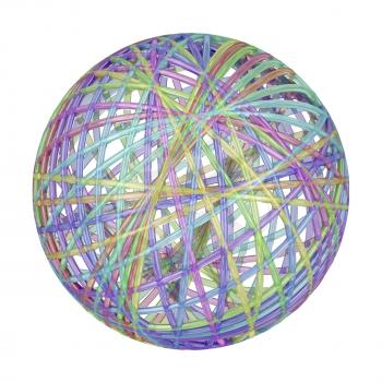 Glass abstract sphere with different colors