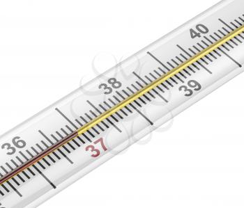Close-up of mercury medical thermometer