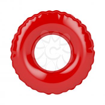 Red swim ring isolated on white