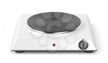 Hot plate on white background