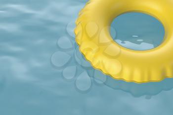 Swim ring floating on water