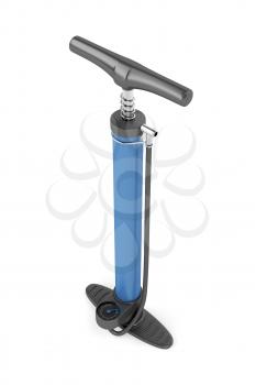 Bicycle air pump on white background