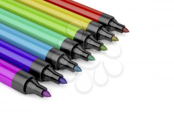 Close-up of permanent markers with different colors 