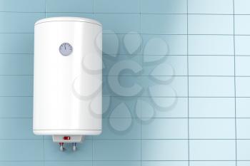 Electric water heater in the bathroom 