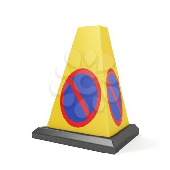 No parking cone on white background 