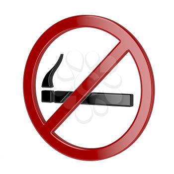 No smoking sign, isolated on white background