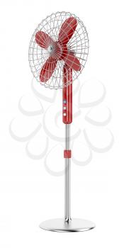 Electric fan on white background