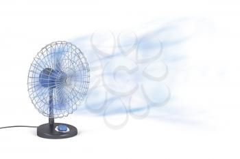 Electric fan blowing cold air 