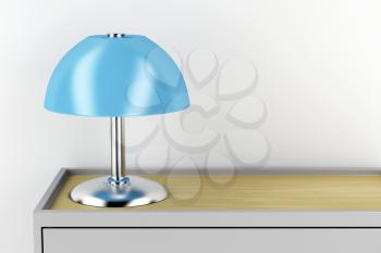 Modern table lamp on nightstand