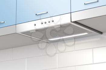 Modern cooker hood in the kitchen 