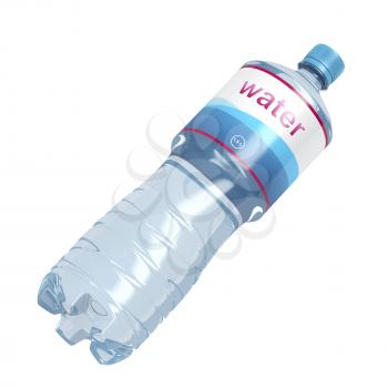 Bottled water isolated on white background