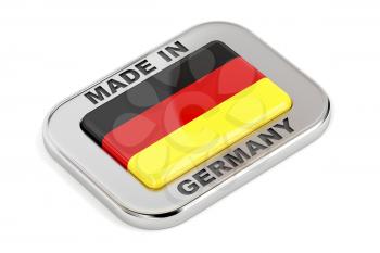 Glossy Made in Germany badge on white background