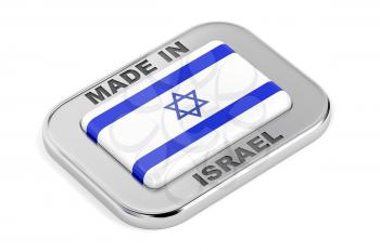 Made in Israel, badge on white background