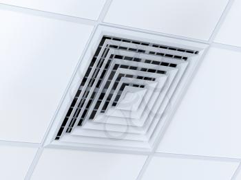 Air duct on the ceiling