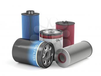Different types of automotive oil filters 