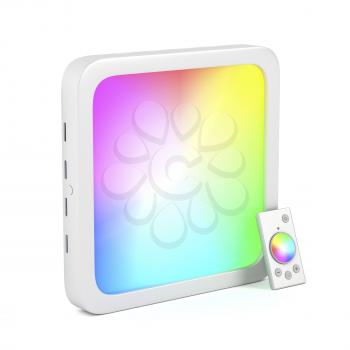 Square led panel with changeable colors and remote control