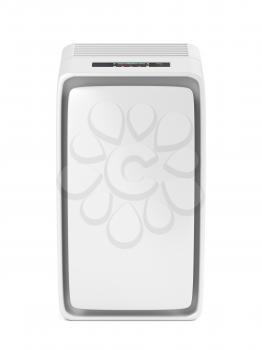 Electric air cleaner on white background