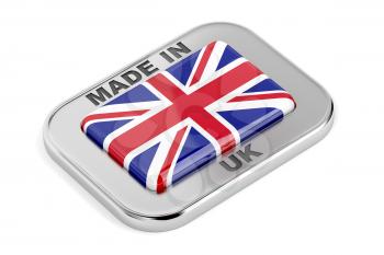 Made in United Kingdom badge on white background 