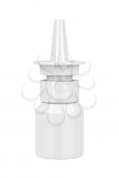 Blank nasal spray bottle, isolated on white background 