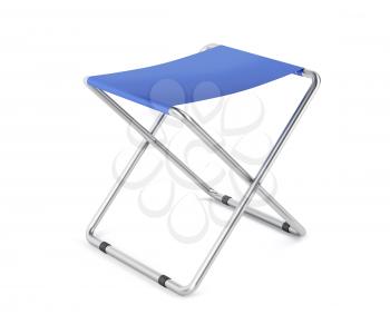 Folding stool on white background 