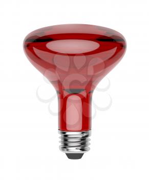 Infrared bulb isolated on white background