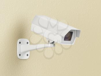 Modern CCTV camera on the wall
