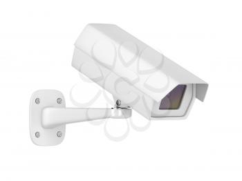Surveillance camera isolated on white background 