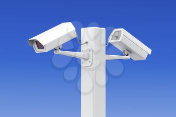 Surveillance cameras on the pillar